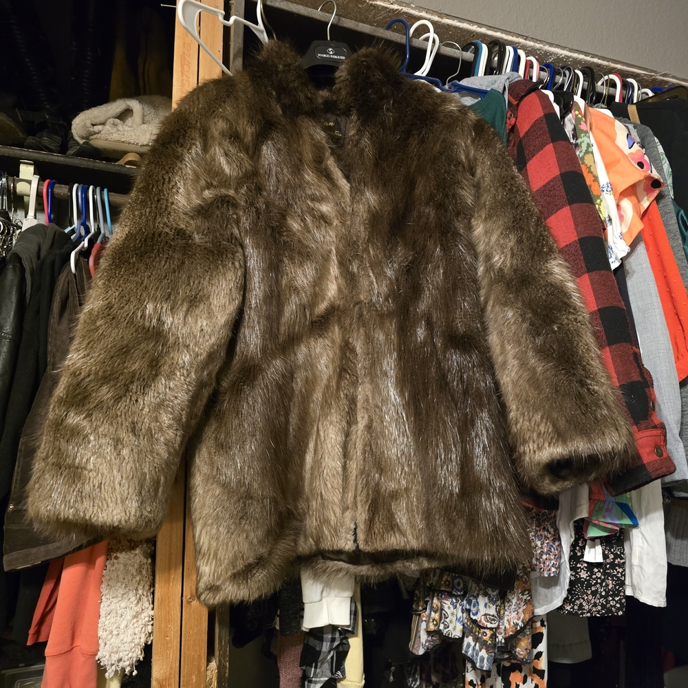Men's Brown Fur Coat - Picture 2 of 9